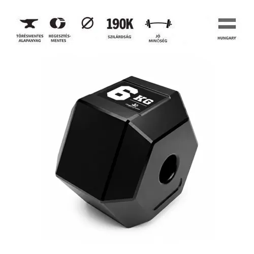 GazoFitness® Állítható Hexagon Kézi Súlyzó – 2×13,5 kg(Összesen: 27 kg) – 4. kép