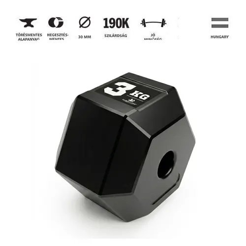GazoFitness® Állítható Hexagon Kézi Súlyzó Csomag – 2×7,5 kg / 2×9,5 kg / 2×11,5 kg (Összesen: 48 kg) – 4. kép