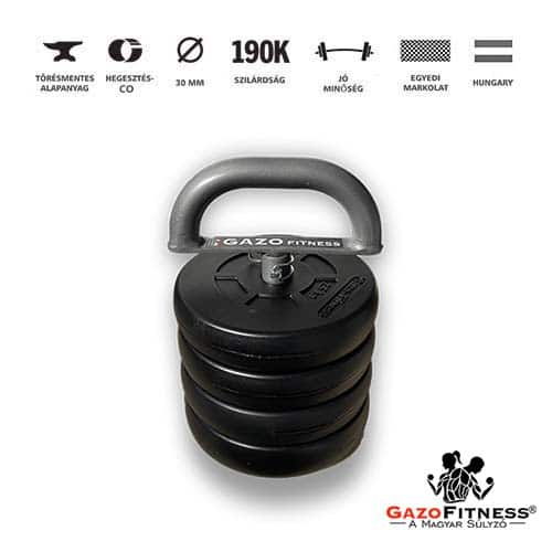 GazoFitness® Állítható Kettlebell 11,5 Kg + Kézi Súlyzó 2x 16kg(32Kg) – 2. kép