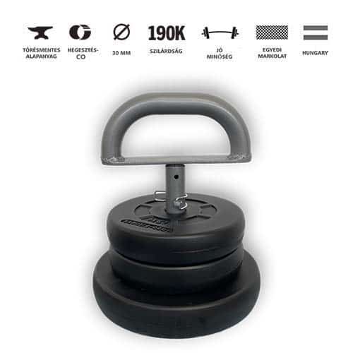 GazoFitness® Állítható Kettlebell 2,5kg + 5kg tárcsákból /Össz 11,5 Kg/