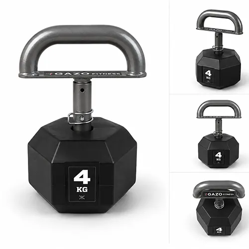 GazoFitness® Állítható Kettlebell /Össz 4 Kg/ (Hexagon tárcsás)