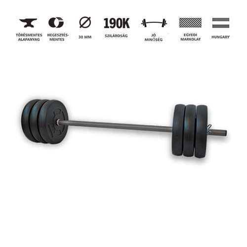 GazoFitness® Hardcore Készlet (Mobil Súlytartó állvány + Egyenes rudas súlyzó 33 Kg) – 3. kép