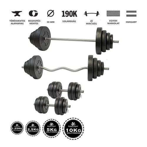 GazoFitness® Hardcore Szuperszett Csomag 105 Kg