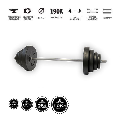 GazoFitness® Hardcore Szuperszett Csomag 106 Kg (Menetes kézisúlyzórúddal) – 4. kép