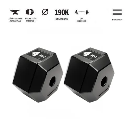 GazoFitness® Hexagon Súlytárcsa 2x4 kg (össz: 8 kg)