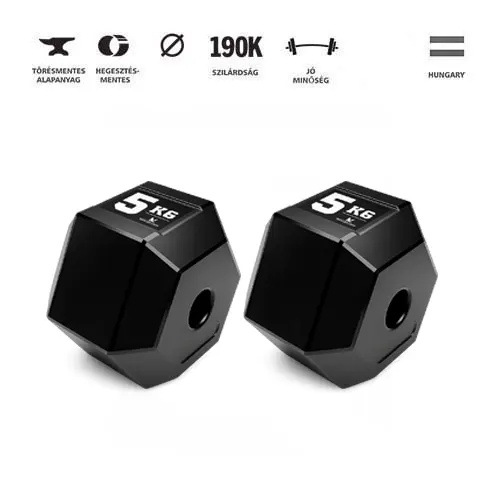GazoFitness® Hexagon Súlytárcsa 2x5 kg (össz:10 kg)