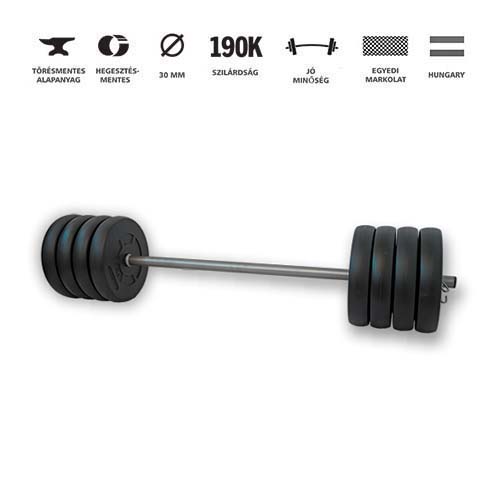 GazoFitness® Kétkezes Súlyzócsomag 89 Kg (ajándék 4 db 2,5 kg-os súlytárcsa) – 3. kép