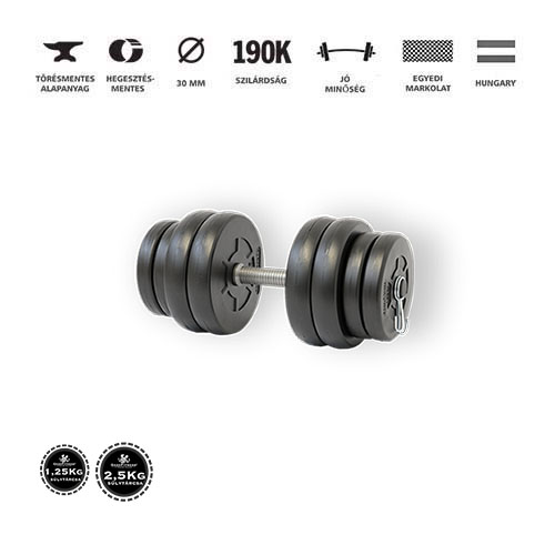 GazoFitness® Kézi Súlyzó 1 x 16 Kg (Össz:16 Kg.)