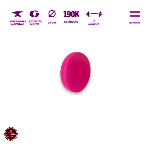 GazoFitness® Kézi Súlyzó 1x11,5Kg(Össz:11,5.Kg)Piros,Rózsaszín – 3. kép