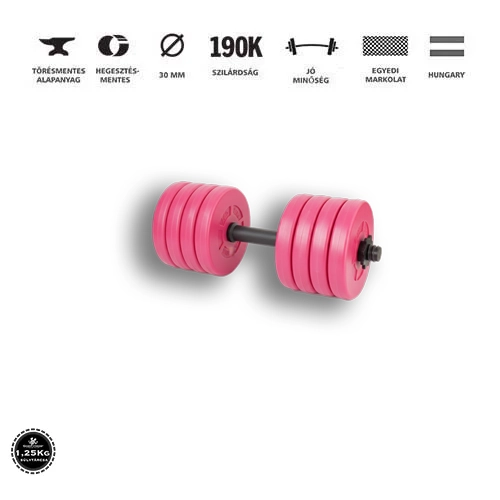 GazoFitness® Kézi Súlyzó 1x11,5Kg(Össz:11,5Kg.)Rózsaszín