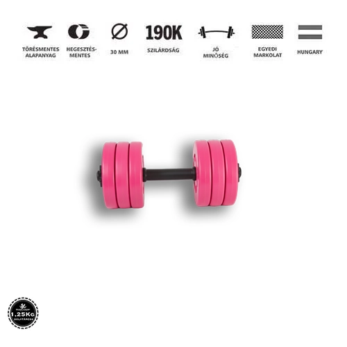 GazoFitness® Kézi Súlyzó 1x8,5Kg(Össz:8,5Kg)Rózsaszín