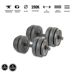 GazoFitness® Otthoni Fitness Súlyzó Csomag – Állvány + Pad (össz. 108 kg) – 4. kép