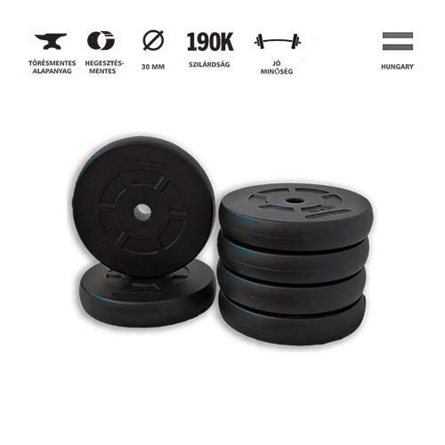 GazoFitness® Súlytárcsa 6x5 Kg (30 Kg)