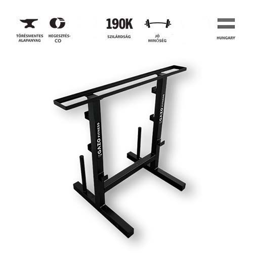 GazoFitness® Súlyzórúd és egykezes súlyzó állvány+ tárcsa tartó